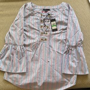 Tommy Hilfiger Striped Blouse - Red, Blue, White
